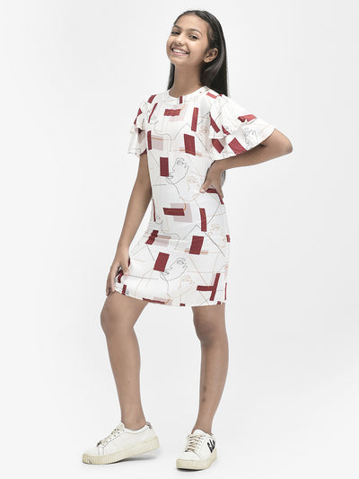 White Printed Dress