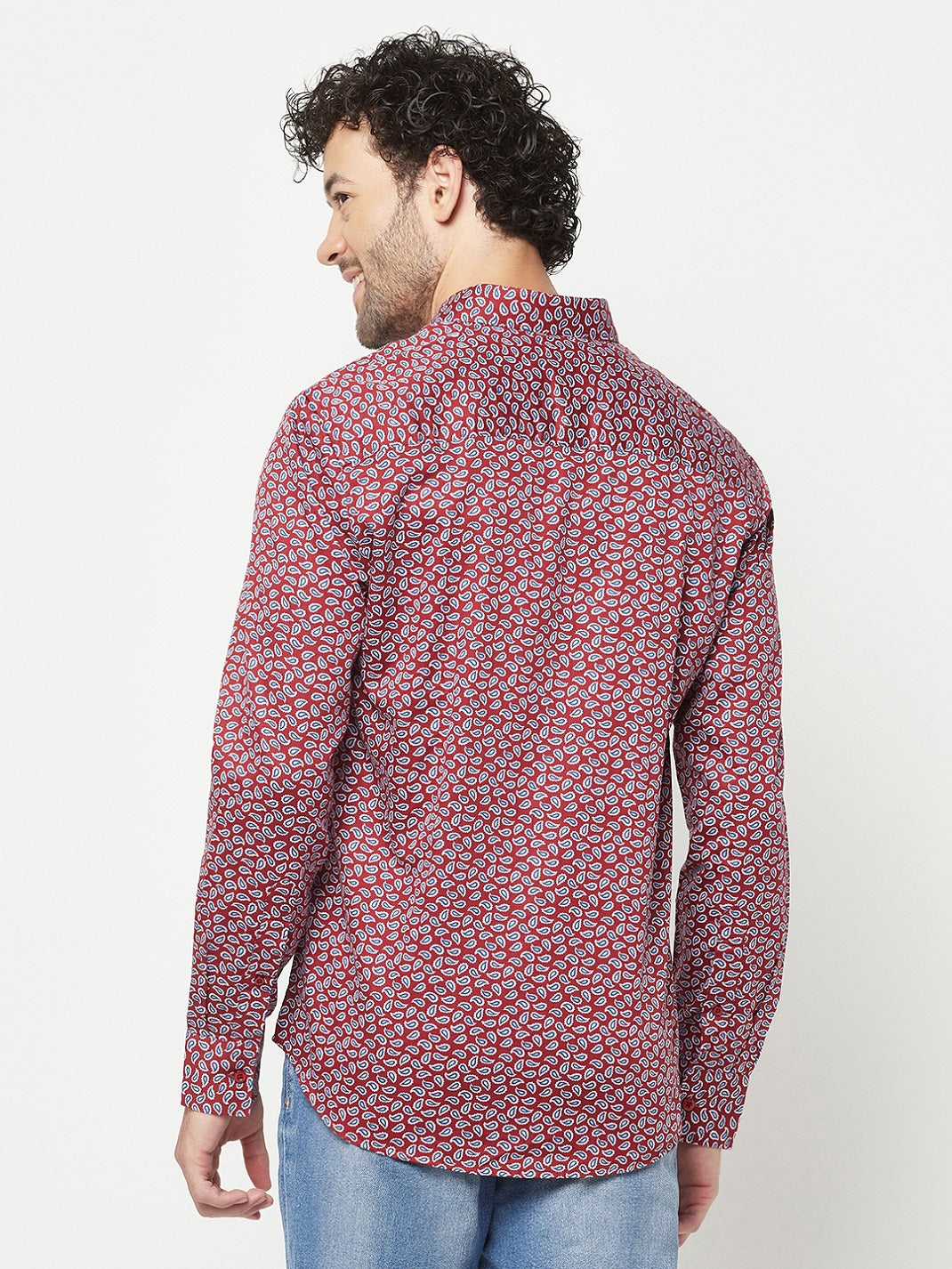 Maroon Printed Shirt