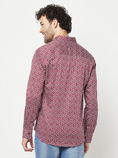 Maroon Printed Shirt