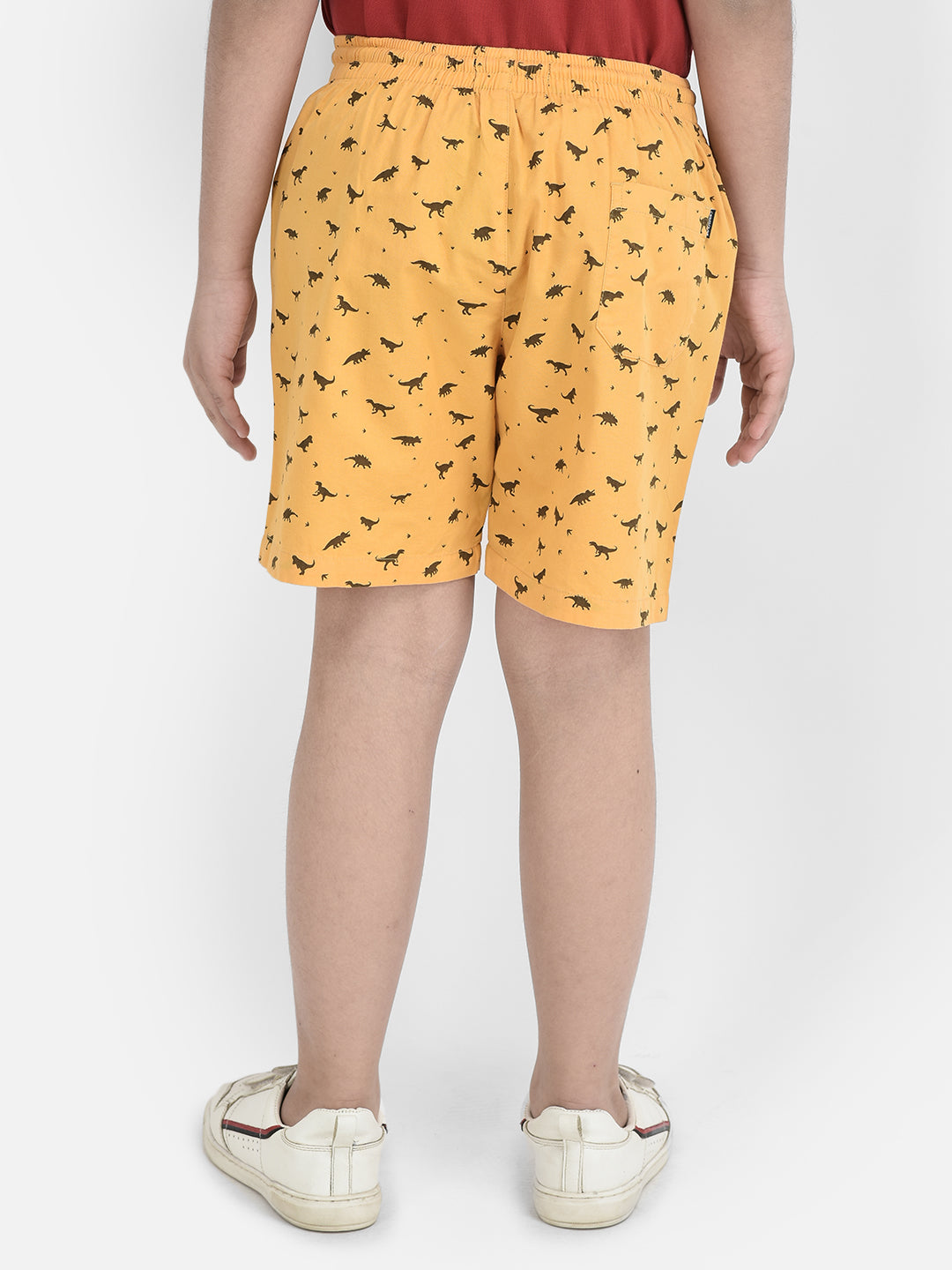 Orange Animal Printed Lounge Shorts