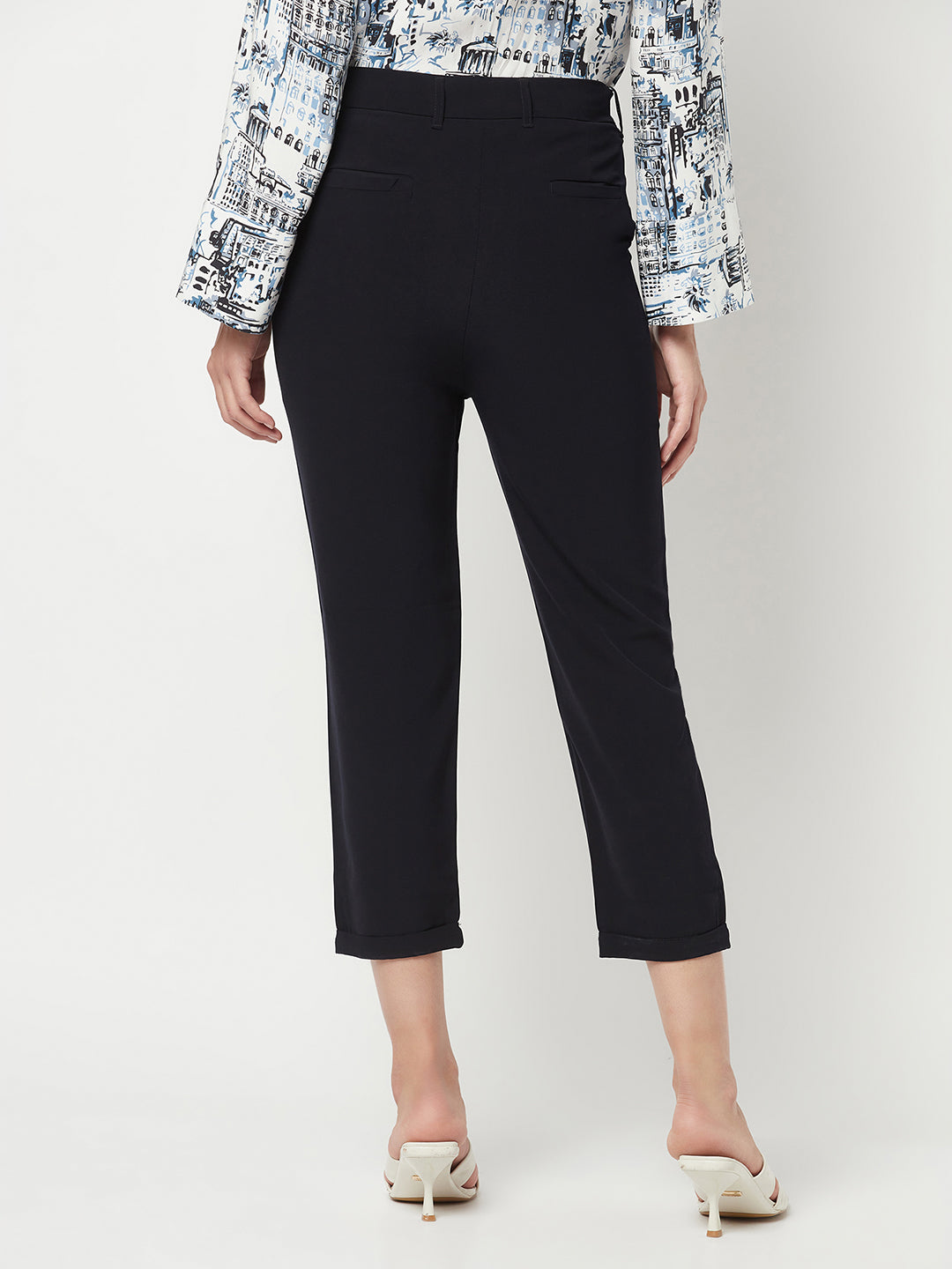 Black Peg Trousers
