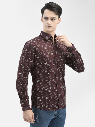 Brown Floral Shirt