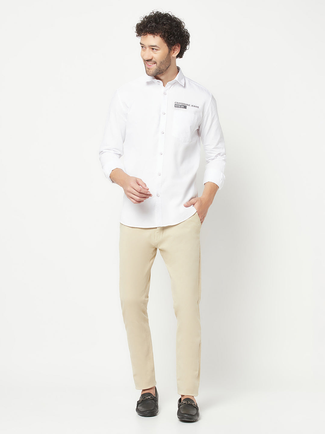 White Brand-Logo Shirt