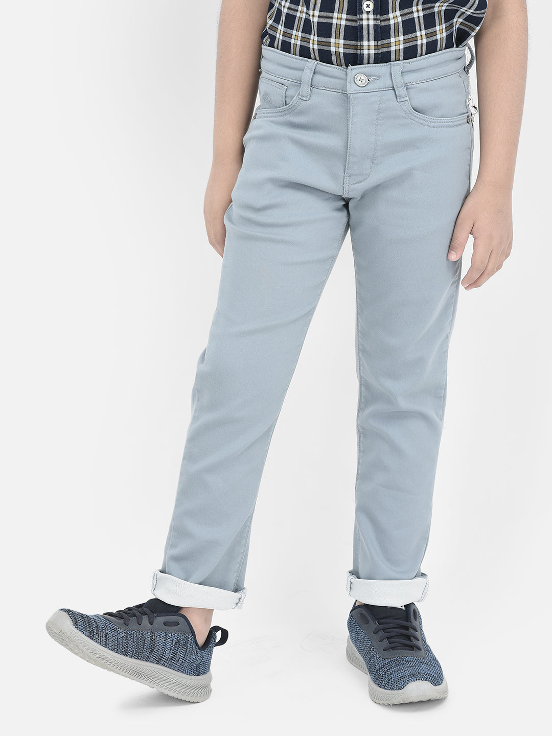  Blue Trousers in Denim Look