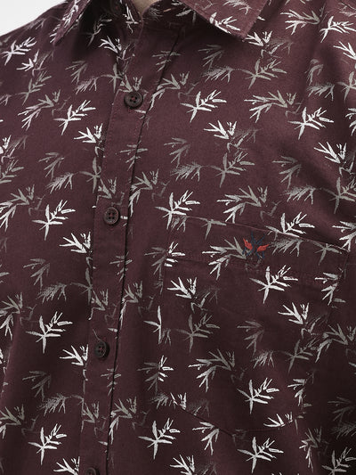 Brown Floral Shirt