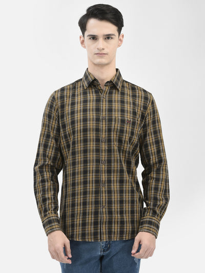 Crimsoune Club Mustard Checked Shirt
