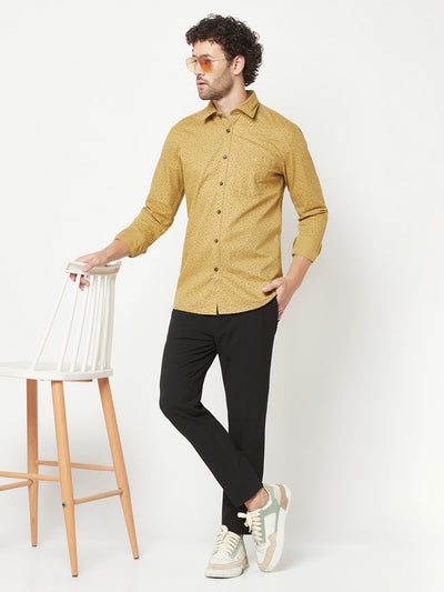 Beige Printed Shirt