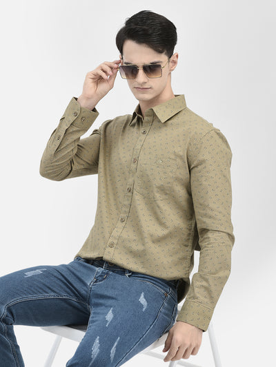 Olive Floral Shirt
