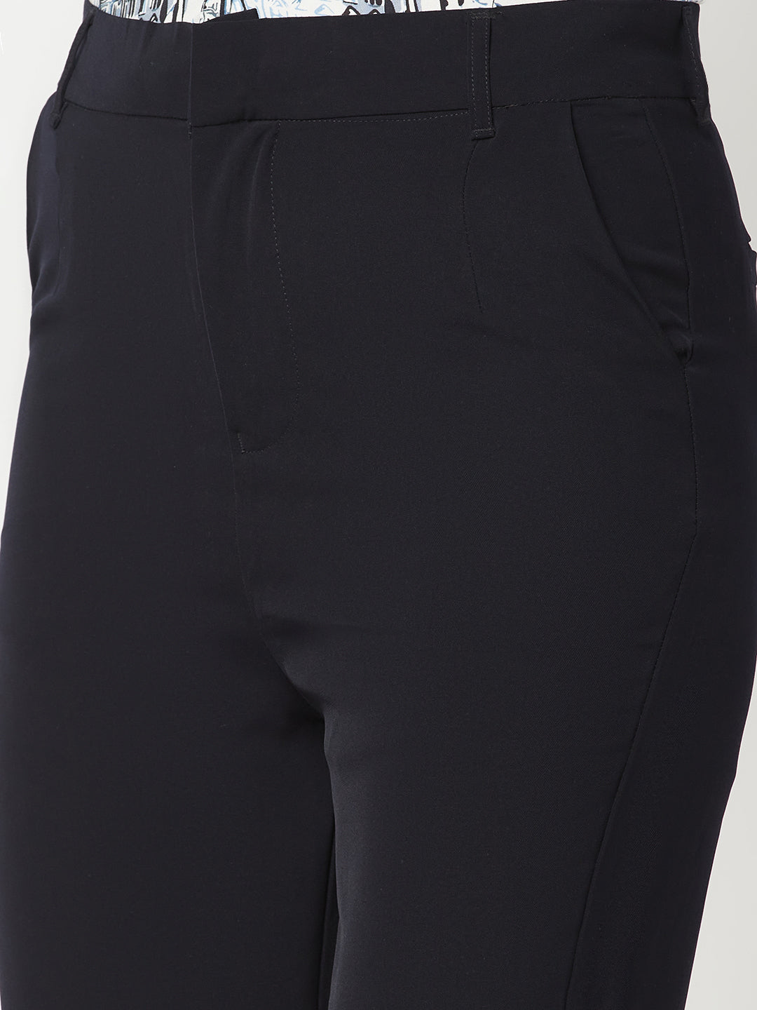 Black Peg Trousers