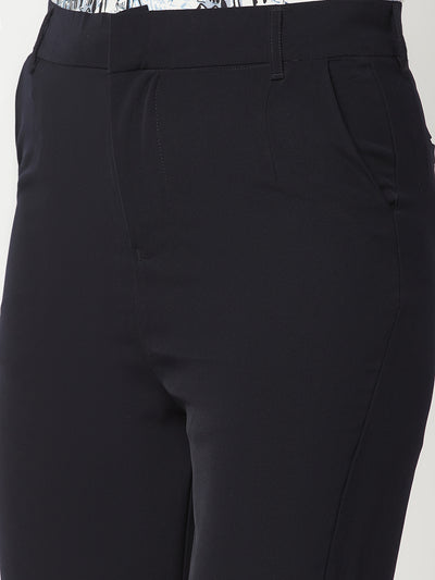 Black Peg Trousers
