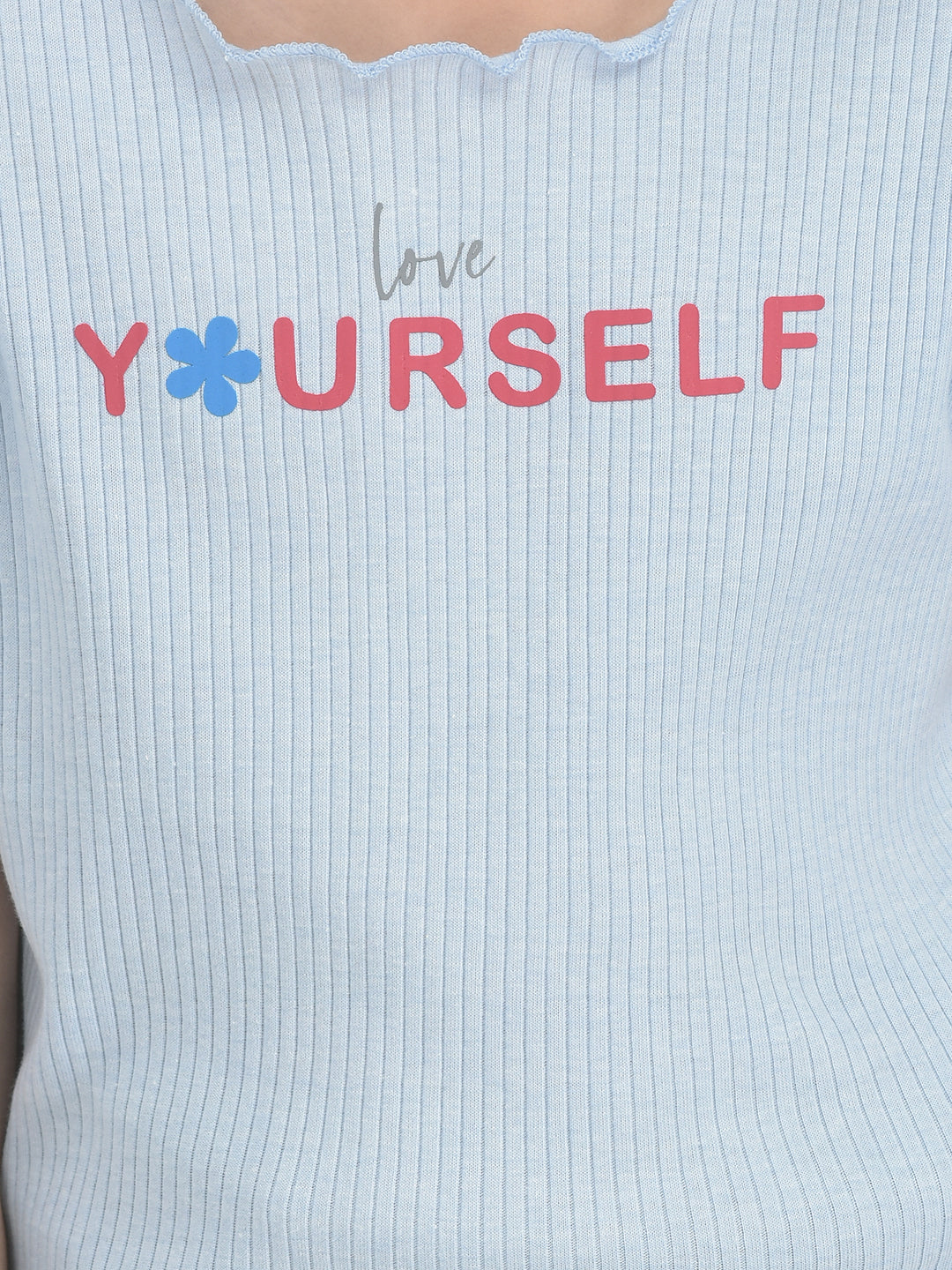 Blue Printed T-shirt