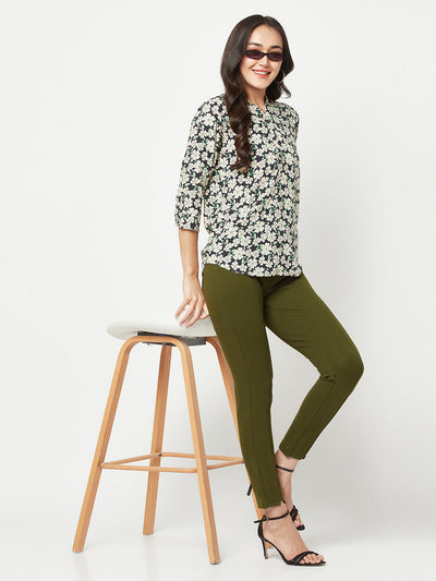 Olive Slim Trousers