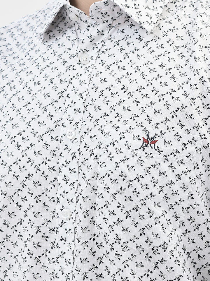 White Printed Shirt
