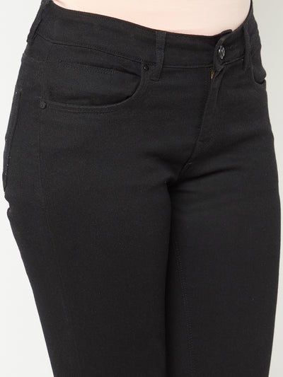  Black Skinny Ankle Length Jeans 