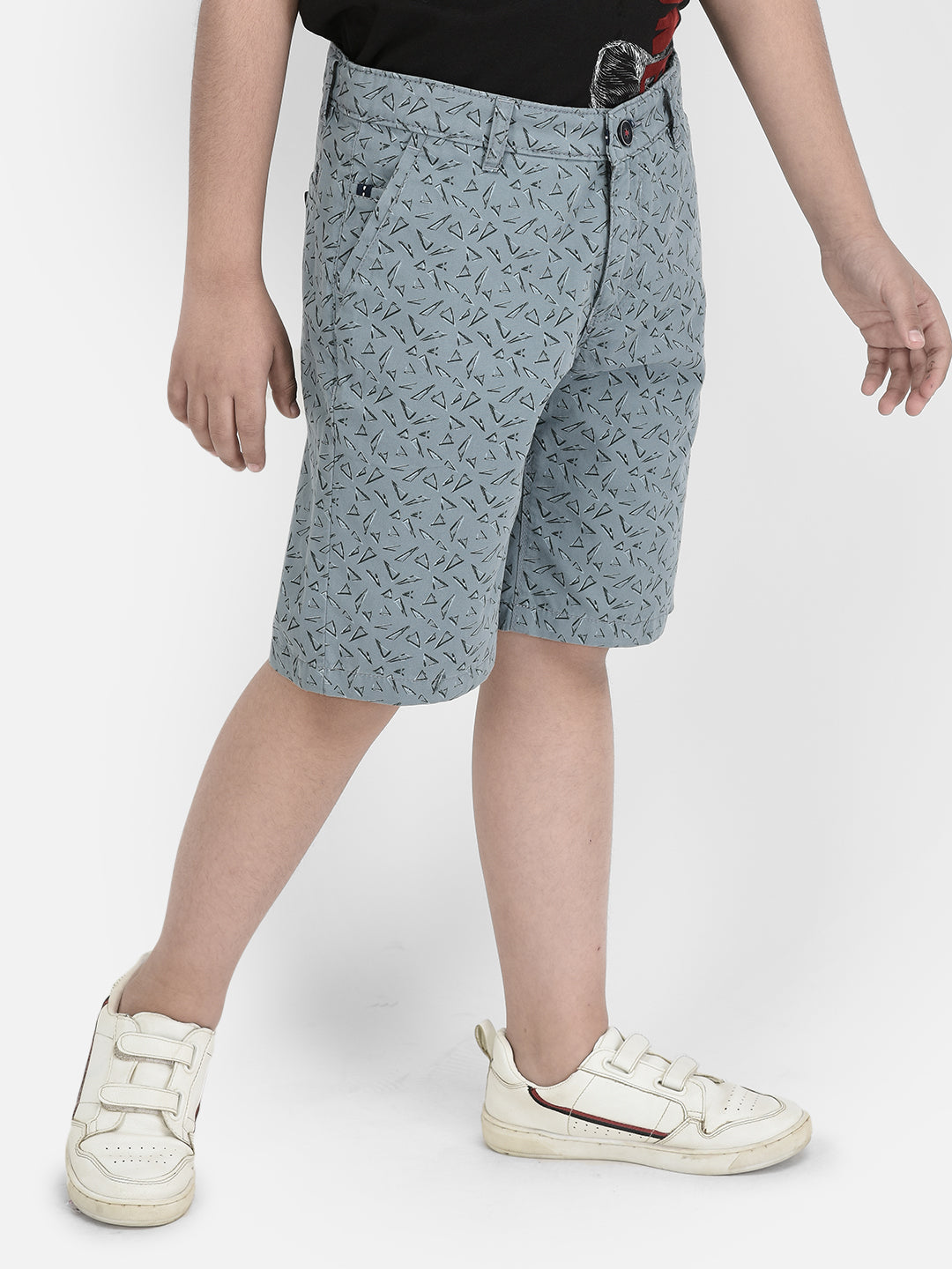 Blue Chino Printed Shorts