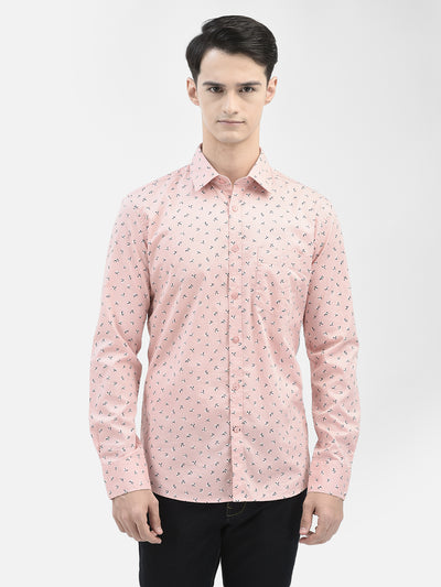 Peach Printed Shirt