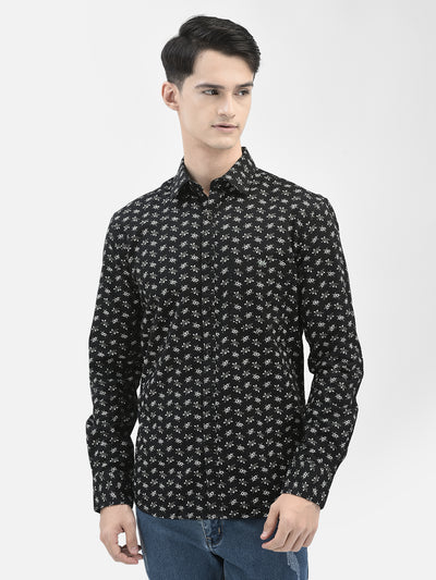 Black Floral Shirt