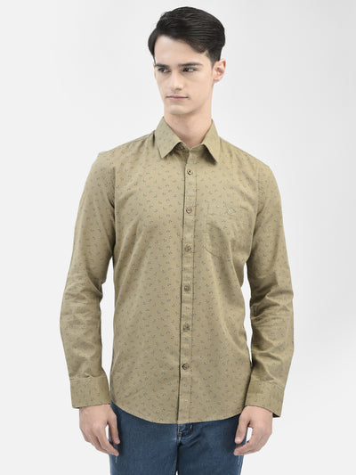 Olive Floral Shirt