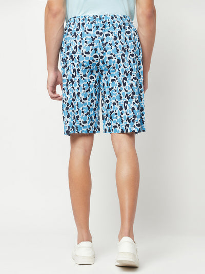 Blue Camouflage Lounge Shorts