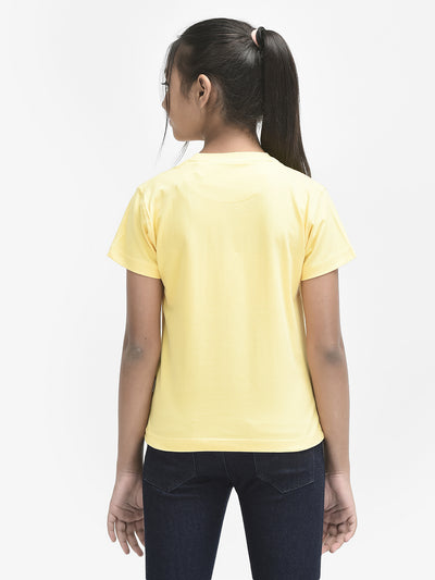  Yellow Typography Tshirt