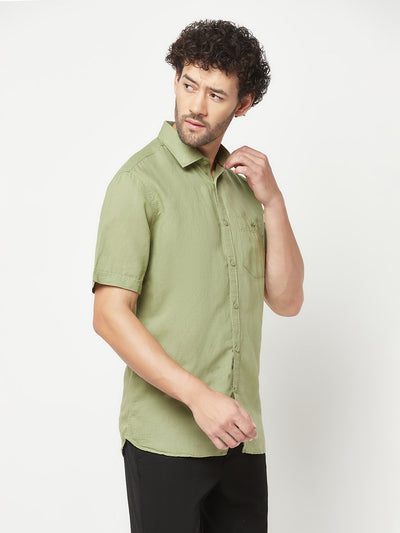 Green Linen Shirt 
