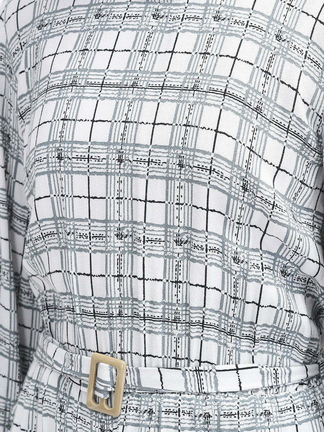  White Checked Jumpsuit
