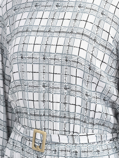  White Checked Jumpsuit