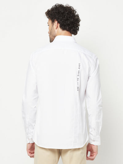 White Brand-Logo Shirt