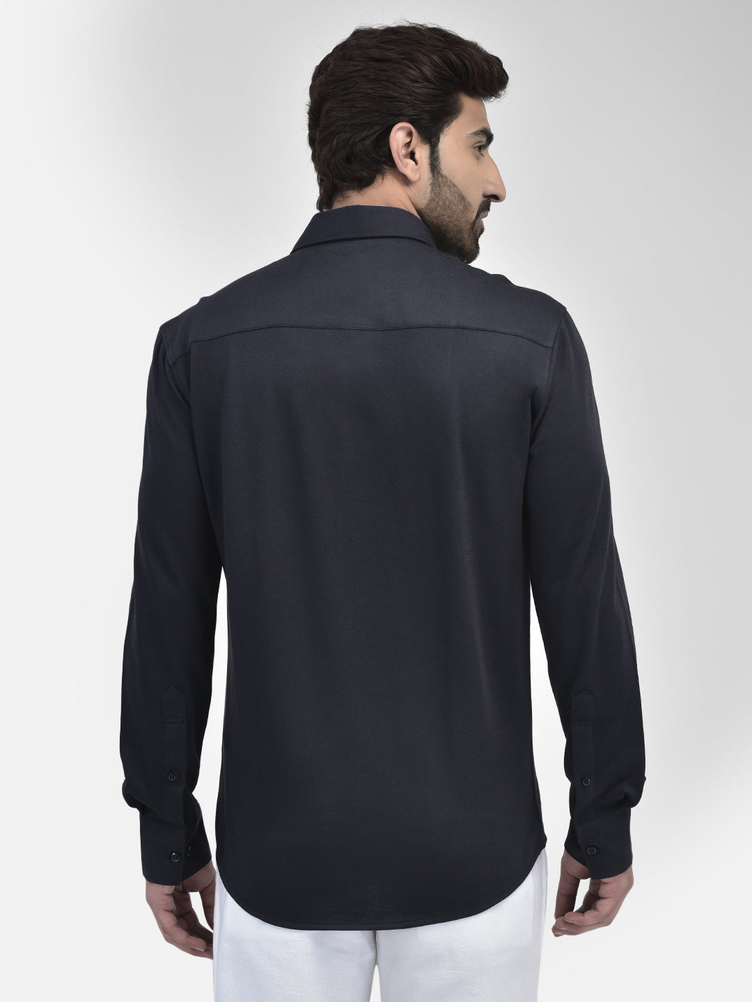 Navy Blue Pure Cotton Shirt