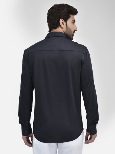 Navy Blue Pure Cotton Shirt