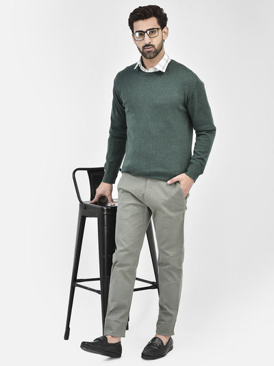 Green Plain Sweaters.