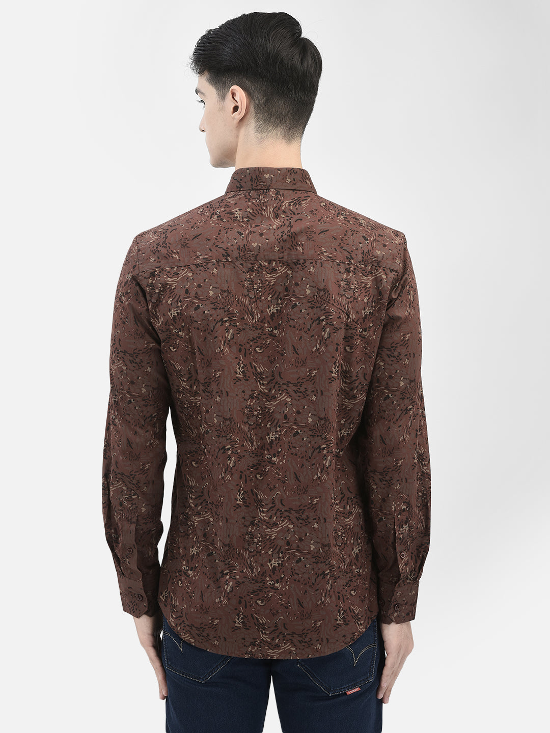 Brown Printed Shirt