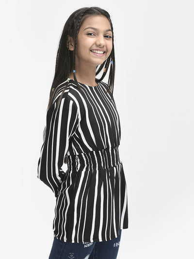 Black Striped Top