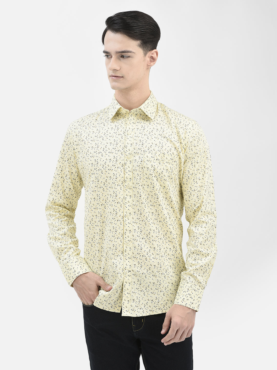 Yellow Printed Shirt 
