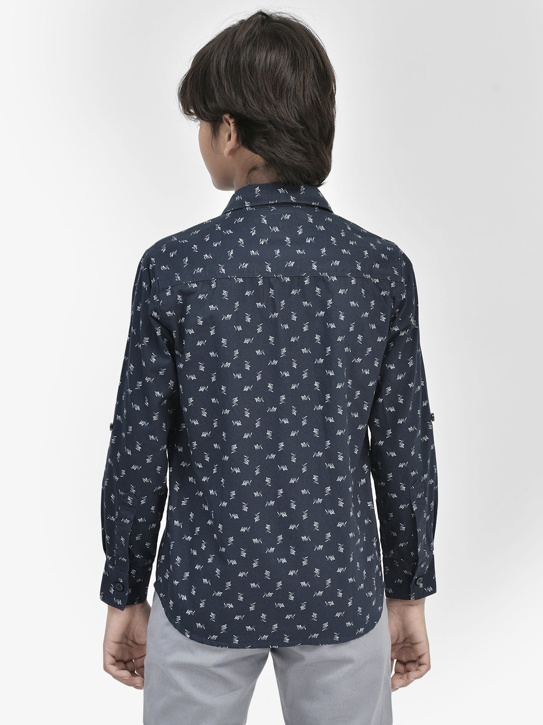 Navy Blue Printed Shirt