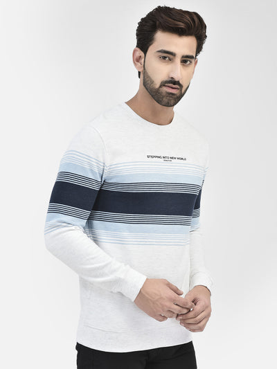 Grey Colourblocked Sweatshirt.