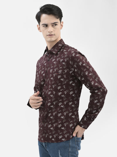 Brown Floral Shirt
