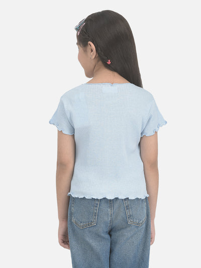 Blue Printed T-shirt