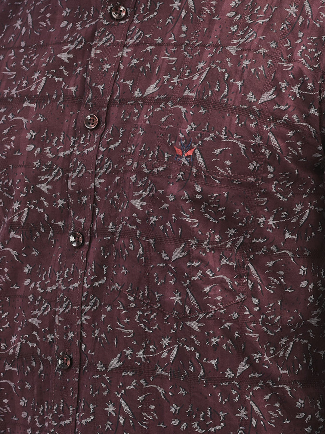 Wine Printed Shirt.