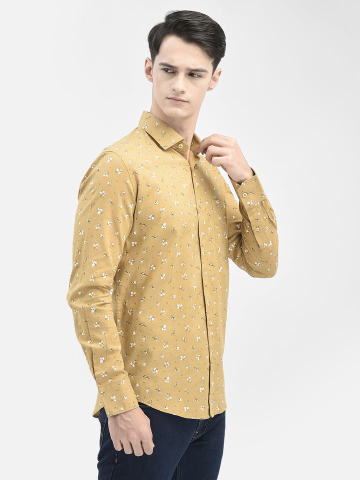 Beige Printed Shirt