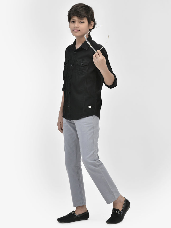 Black Double Pocket Shirt