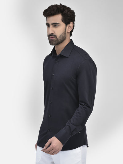 Navy Blue Pure Cotton Shirt