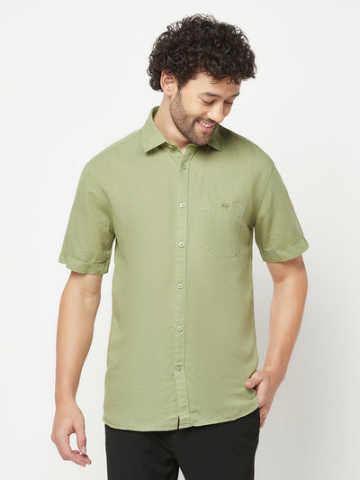 Green Linen Shirt 
