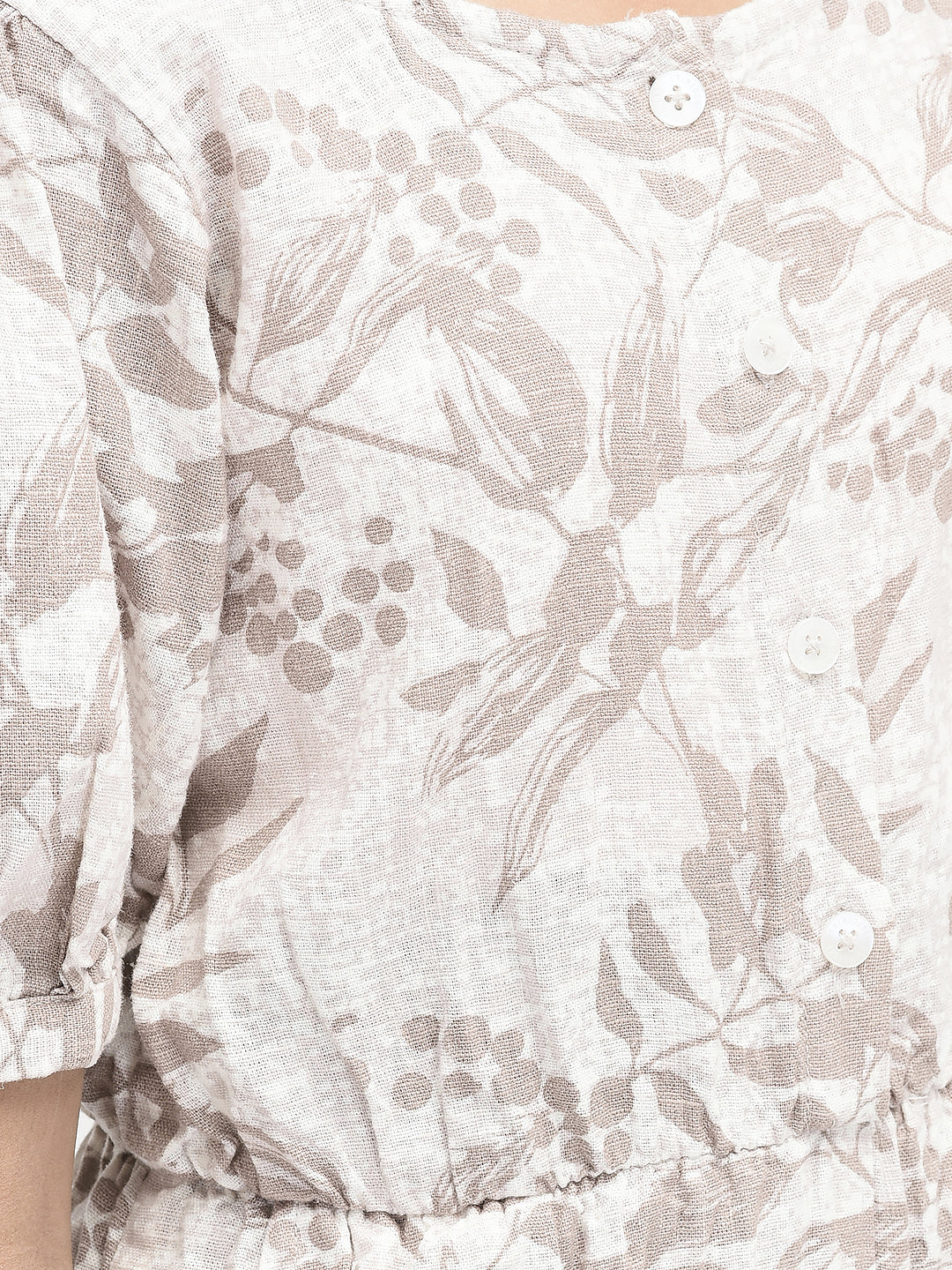  Beige Floral Jumpsuit
