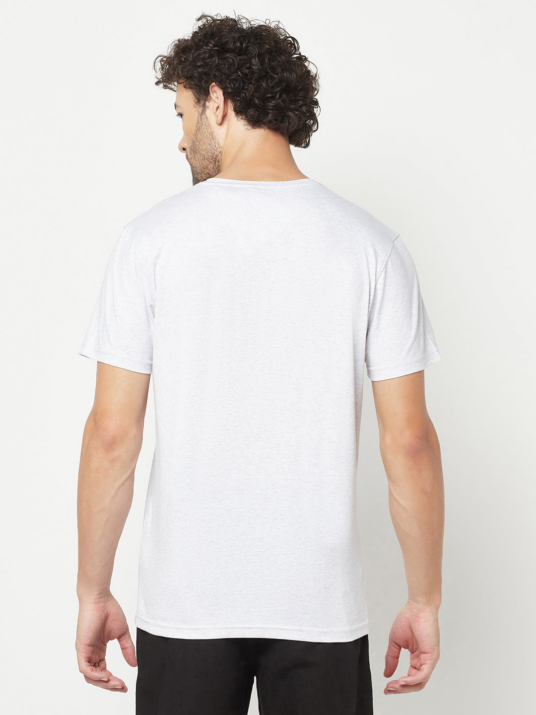 Melange Grey Graphic T-Shirt