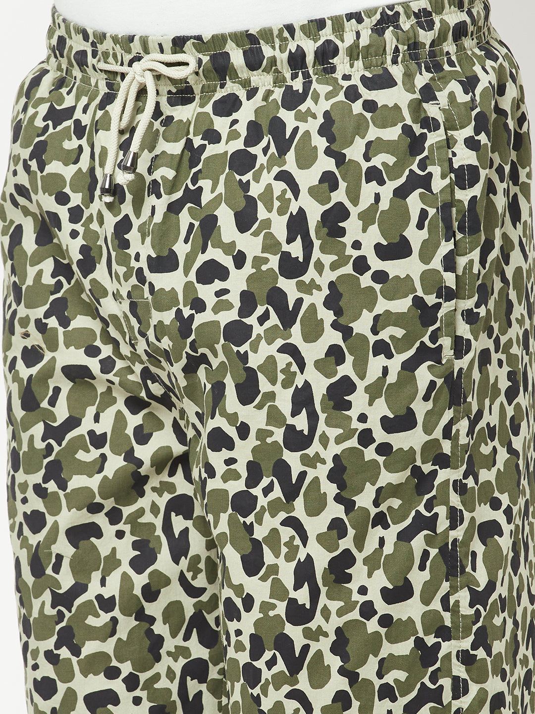 Olive Camouflage Lounge Shorts
