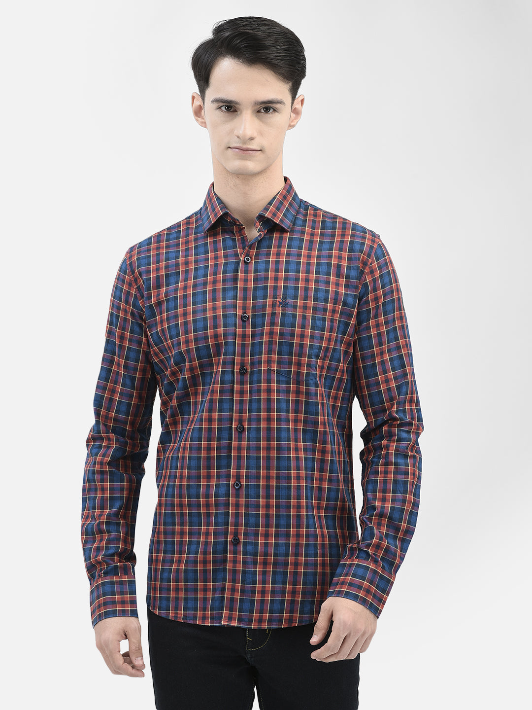 Maroon Checked Shirt