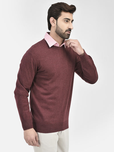 Maroon Plain Sweaters.
