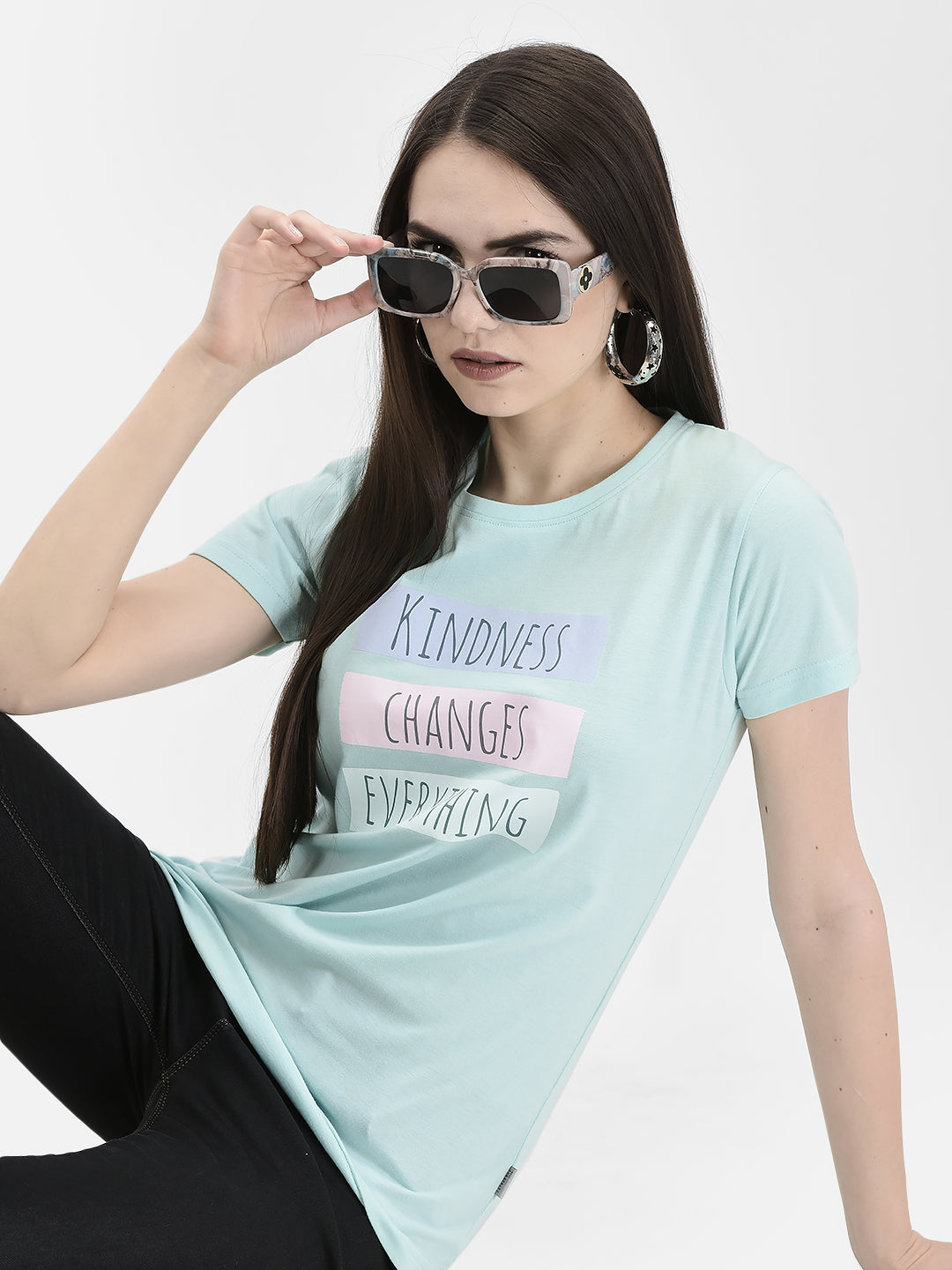 Typographic Mint Green T-Shirt