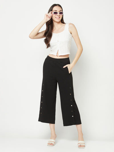 Black Cropped Trousers